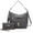 Charcoal Gray, variant on Clara Vegan Leather Women's Shoulder Bag & Wristlet Wallet, Chic Hobo Purse Handbag by Mia K - Charcoal Gray