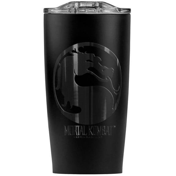 Mortal Kombat X Symbol Stainless Steel 20 oz Travel Tumbler, Vacuum Insulated & Double Wall with Leakproof Sliding Lid | Great for Coffee/Hot Drinks and Cold Beverages