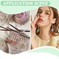 thumbnail image 4 of 1 Box 14Pcs 7 Colors Stone Stitch Markers Heart Crochet Markers Natural Gemstone Love Hearts Shaped Charm Locking Crocheting Leverback Marker for Weaving Quilting Jewelry DIY Craft Findings, 4 of 5