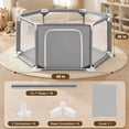 thumbnail image 7 of Baby Playpen, Travel Baby Playards, Baby Play Yard, 6Panels Portable Infant Play Game Area,Gray, 7 of 7