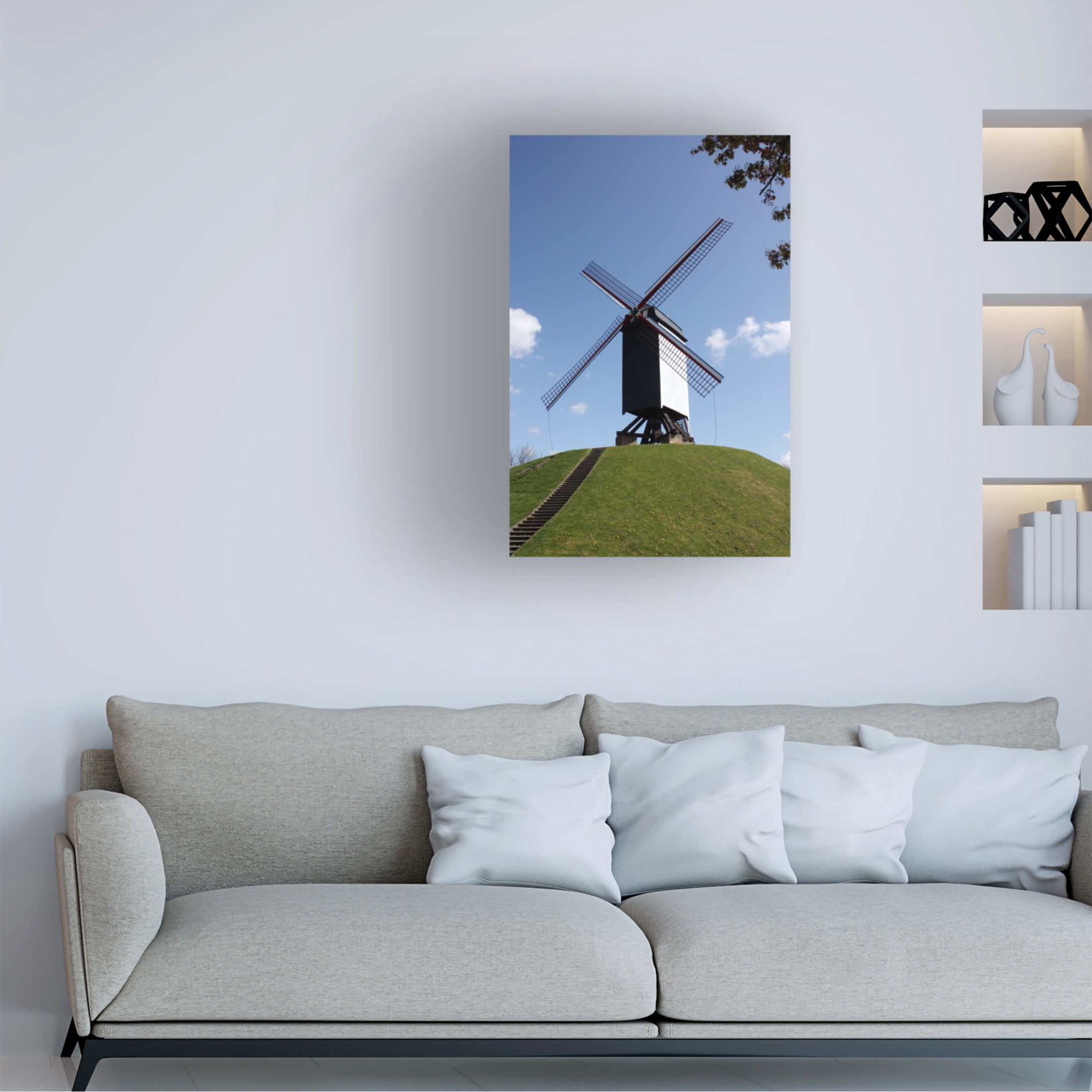 Canvas Wall Art - DANE 'Brugge 40' Wall Art for Living Room, Bedroom, or Office Décor by Trademark Fine Art - 16 x 24 Inches