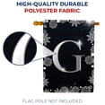 thumbnail image 3 of America Forever Winter Monogram Letter G House Flag Vertical Double Sided 28 x 40 inches Christmas Holiday Seasonal Flags for Outdoor, Yard, Porch Decoration, Silver Snowflakes Decoration, 3 of 4