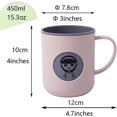 thumbnail image 2 of Parent-Child Tooth Brush Cups 3Pcs,Funny Cartoon Pattern Bathroom Cups,15.3oz Unbreakable Eco-Friendly Plastic Toothbrush Holders (Dark Green&Purple&Pink, 3), 2 of 5