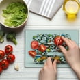 thumbnail image 4 of Letter E Cutting Board, ABC of Sports Concept Different Gaming Balls First Name Initial Monogram Design, Decorative Tempered Glass Cutting and Serving Board, Small Size, Multicolor, by Ambesonne, 4 of 5