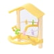 thumbnail image 5 of Espejo para pájaros para loros, juguete masticable, columpio acrílico, juguetes de entrenamiento para pájaros con percha para amarillo, 5 of 9