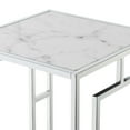 thumbnail image 5 of Convenience Concepts Town Square Chrome End Table, Faux White Marble/Chrome Frame, 5 of 8