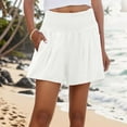 thumbnail image 2 of Aayomet Shorts de Week-End pour Femmes, Taille Confortable, Détails de Plage (Blanc, m), 2 of 5