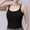 Black, variant on Women's Solid Color Sleeveless Thermal Shapewear with Ventilation for Sports and Layering