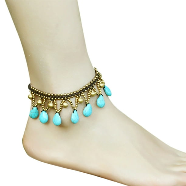 Lucky Brand Faux Turquoise Brass Tone Lucky Stars Toggle Bracelet