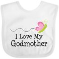 thumbnail image 3 of Inktastic I Love My Godmother Girls Baby Bib, 3 of 4
