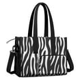 thumbnail image 2 of Utility Tote Bag for Women with 11 Pockets, Zebra Stripe Teacher Tote with Top Zipper Closure & Thick Bottom Support, Waterproof Beach Bag Work Laptop Bag for Teachers, Students, Artist, Nurse Purse, 2 of 5