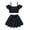 Black, variant on Girls Wednesday Addams Swimsuit Cute Cartoon Bathing Suits Two Piece Graphics Swimwear for 3-10 Years Kids