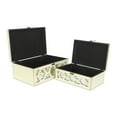 thumbnail image 4 of Cheungs FP-4060-2W Set Of 2 White Wooden Boxes With Front And Top Mirror, 4 of 9