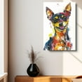 thumbnail image 4 of Miniature Pinscher Dog Wall Art Animal Oil Painting On Canvas Poster Dog Watercolor Colorful Cute Dogs Aesthetic Room Decor Canvas Poster Unframe 8x12 inch, 4 of 6