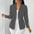 thumbnail image 4 of Sentmoon Womens Blazers Color Block Long Sleeve Lapel Button Down Blazer Jacket with Cuff Detail for Office Work, 4 of 8