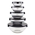thumbnail image 1 of Glass Food Storage Containers with Snap Lids, Black - 10 Piece, 1 of 1