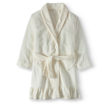 Girls' Ruffle Sleep Robe With Heart Pockets