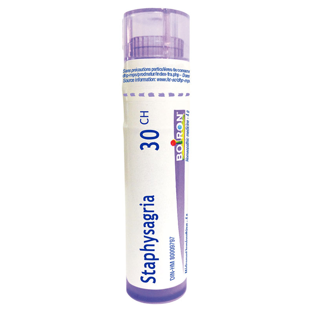 Boiron Staphysagria 30CH – 4g (Approx. 80 Pellets) – Homeopathic Medicine for Targeted Relief
