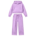 thumbnail image 4 of BOOMNY Girls 2 Peice Sweatsuits Back To School Long Sleeve Hoodies Sweatpants Sets for Kids Comfy Track Suits, 4 of 7