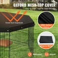 thumbnail image 4 of VEVOR Dog Playpen, 8 Panels Foldable Metal Dog Exercise Pen 24" H Pet Fence Puppy Crate Kennel with Ground Stakes Top Cover, 4 of 5