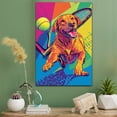 thumbnail image 2 of Chesapeake Bay Retriever Dog Stretched Canvas Size 8x12 Tennis Canvas – Cute Chesapeake Bay Retriever Canvas Wall Art of Puppy Playing Tennis, Perfect for Dog and Sports Fans, 2 of 5