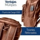 thumbnail image 3 of Mochila Antirrobo Bluelander de Cuero Sintético con Puerto USB, Café Bluelander Mochila antirrobo para laptop, 3 of 5
