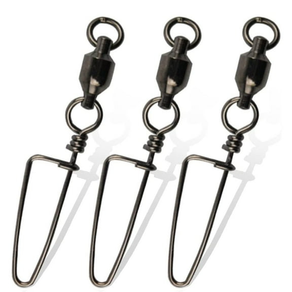 50Pcs Copper Ball Bearing Fishing Swivel with Coastlock Snap 26-503LBS Tuna Jig Big Sea fish Saltwater Fishing Connector Tackle