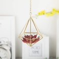 thumbnail image 4 of Soporte geométrico para helechos de aire, macetero de hierro duradero, soporte de metal dorado para plantas de aire pequeñas, larga vida útil y buena soldadura, 4 piezas, 4 of 8