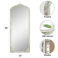 thumbnail image 4 of Arch Mirror Full-Length Mirror Vintage Decorative Mirror,64"*22",Weathered White, 4 of 6
