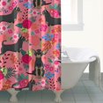 thumbnail image 4 of Chihuahua and Flower Florals Shower Curtain 84"x72" ,Bathroom Decorative Shower Curtains Set with 12 Hooks,Modern Waterproof Washable Shower Curtain, 4 of 6