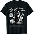thumbnail image 1 of Salem Club de Livres Sorcière Rétro Halloween T-Shirt Chat Noir - Blanc - 3TG, 1 of 3