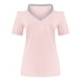 thumbnail image 4 of B91xZ Tunique à Manches Courtes pour Femmes, T-Shirt à Col Rond à Manches Courtes, Rose TG, 4 of 4