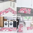 thumbnail image 6 of Kitchen Rugs and Mats Non Skid Washable Spring Flowers Leaf Kitchen Mat and Rug Set,Floor Cushion Absorbent Rug,Rubber Backed Area Rugs for Kitchen Laundry, 6 of 7
