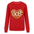 thumbnail image 4 of TIMIFIS Chandails en Molleton de la Saint-Valentin pour Femmes Chandail Cœur Mode Manches Longues Col Rond - Printemps/été, 4 of 4