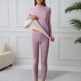 thumbnail image 2 of UJNDER Thermal Underwear Warm Lined Base Layer Top and Bottom for Cold Weather Comfort Thermal Underwear for Women Purple XXL, 2 of 7