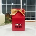 thumbnail image 2 of Wrapables House Shaped Gift Boxes with Ribbons for Weddings, Housewarming, Cookies, Candies, Treats, Party Favors (Set of 12), Red, 2 of 11