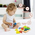 thumbnail image 5 of Homaful Wooden Sorting & Stacking Toys for Toddlers Educational Shape Color Recognition Puzzle Stacker Early Childhood Development Puzzle Toys for 1 2 3 Year Old Boys Girls (4 Shapes-16PCS), 5 of 6