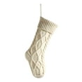 thumbnail image 2 of Honeeladyy Large Christmas Stockings, 18.11 Inches Knit Christmas Stockings Xmas Hanging Stockings for Family Christmas Decorations, White, 2 of 5