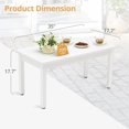 thumbnail image 3 of Dycanpo Outdoor Coffee Table Rectangle, HDPS Patio Tables for Outside, 17.7"x 35"x17.7",White, 3 of 9
