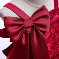 thumbnail image 4 of XBASW Toddler Baby Girls One-Shoulder Princess Dresses Party Tutu Dress for Teen Girls Bowknot Embroidery Gown Dress for 4-13 Years, 4 of 9