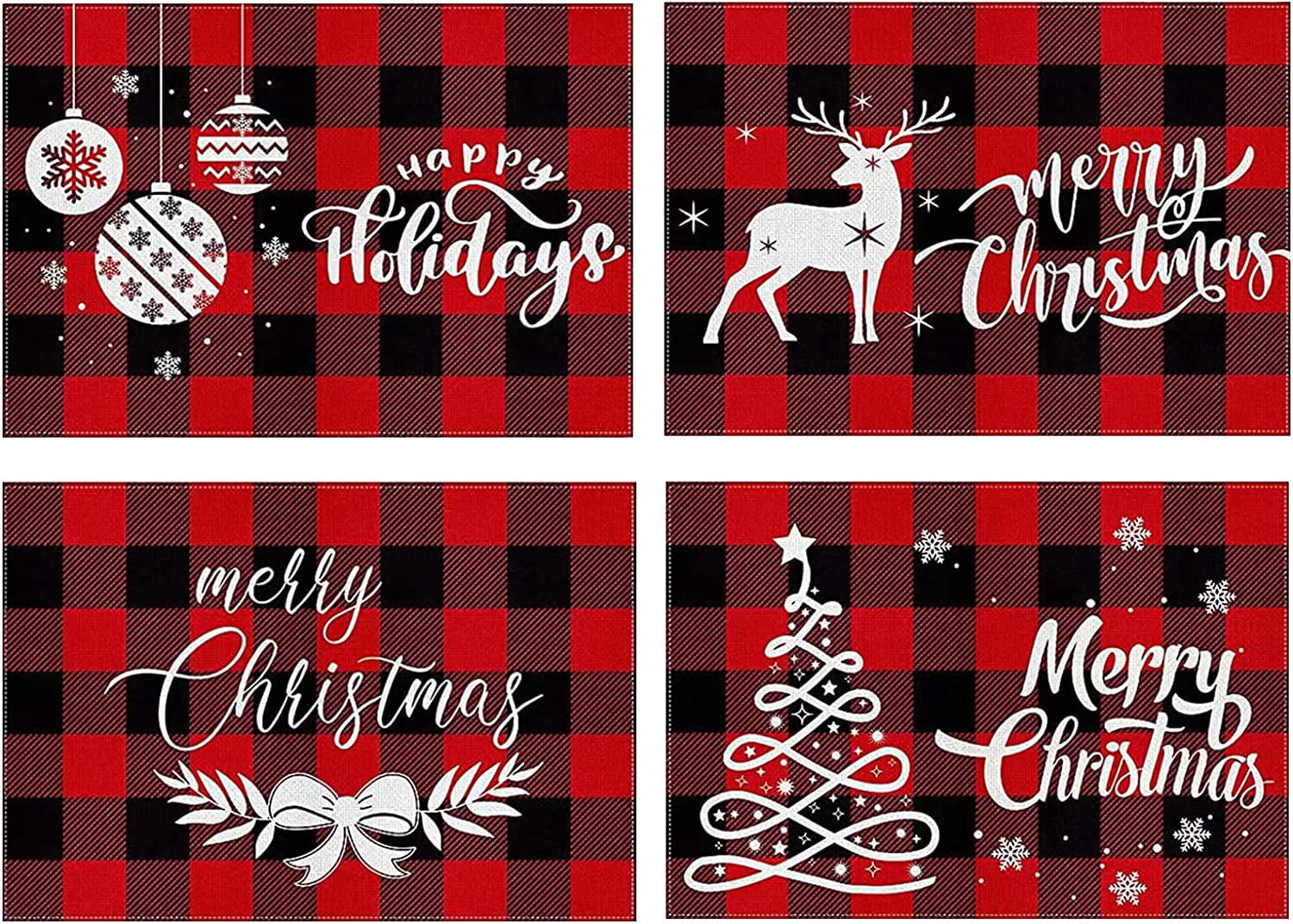 Merriment Christmas  Printable Christmas Place Cards – Black Bow Studio
