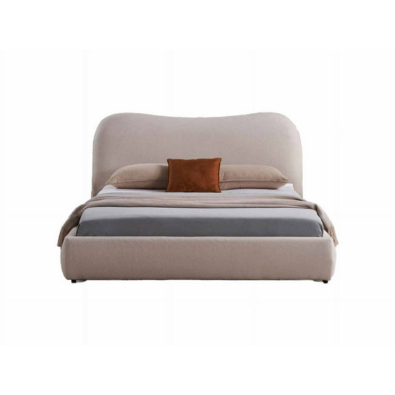 American Eagle  B-D080-Q Modern Contemporary Sofa Ivory Fabric Queen Size Bed