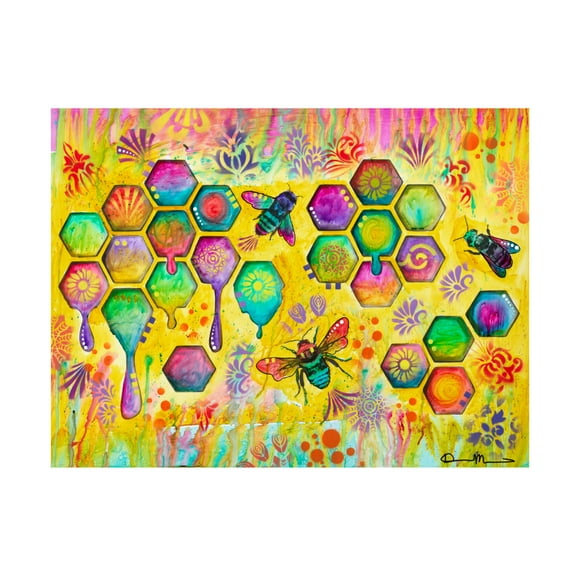 Canvas Wall Art - Dean Russo 'Dance of the Honeybees' Wall Art for Living Room, Bedroom, or Office Décor by Trademark Fine Art - 19 x 14 Inches