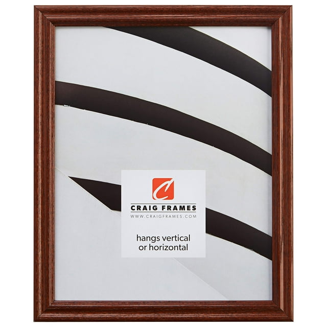 Craig Frames 200ASH 10 by 12-Inch Picture Frame, Wood Grain Finish, 0.75" Wide, Walnut Brown