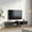 Black, variant on Hironpal Fluted TV Stand for 55 65 70 75 78 inch TV, Modern Chic Entertainment Center for TVs, Entertainment Center with Storage, Television Stands, TV Media Console for Bedroom, Living Room (White)