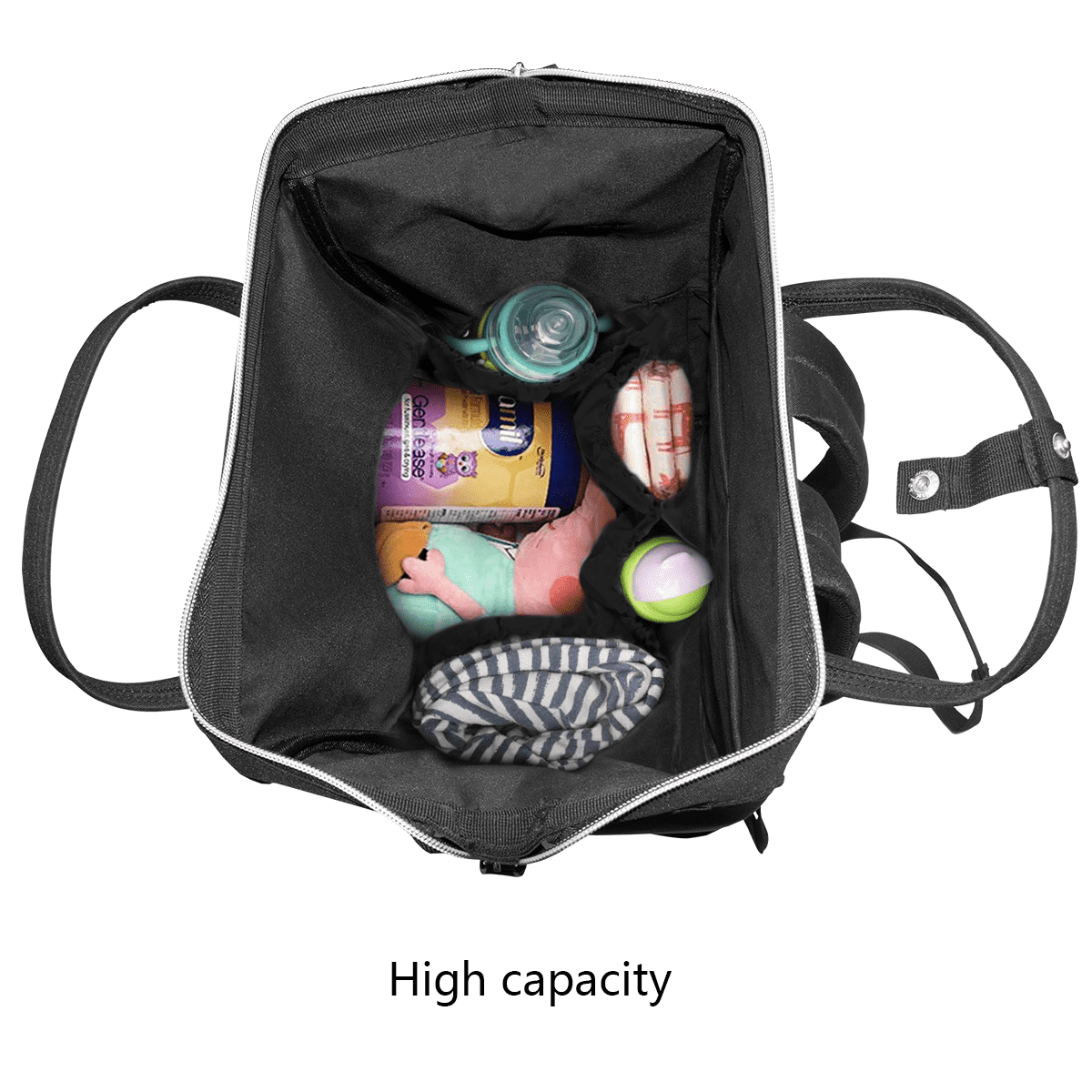 Women Backpack Diaper Bag Baby Nappy Bag, Sunflower Stripe