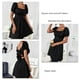 thumbnail image 1 of Vestido con Ribete de volantes ANGGREK con Busto Fruncido Línea A Escote Cuadrado lazo en la Espalda Cintura Elástica color Puro para el Verano para mujer, 1 of 6
