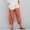 Orange, variant on TAGOLD Womens Summer Pants,Women Lady Casual Solid Elastic Girdle Waist Wide Leg Pants Trousers