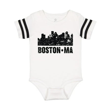 

Inktastic Boston Massachusetts City Skyline with Grunge Gift Baby Boy or Baby Girl Bodysuit