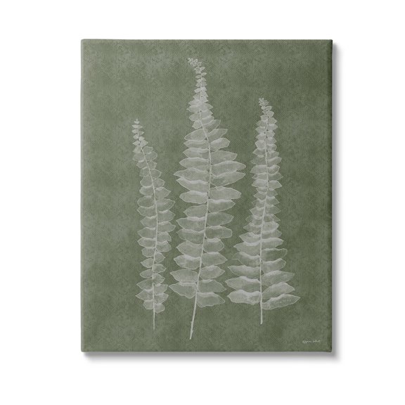 Stupell Industries Green Rustic Botanicals Botanical & Floral Painting Gallery Wrapped Canvas Art Print Wall Art, 16 x 20
